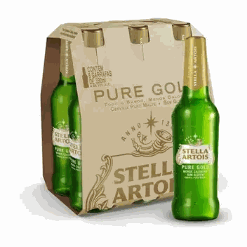 STELLA ARTOIS PURE GOLD LONG NECK 330ML 6UN